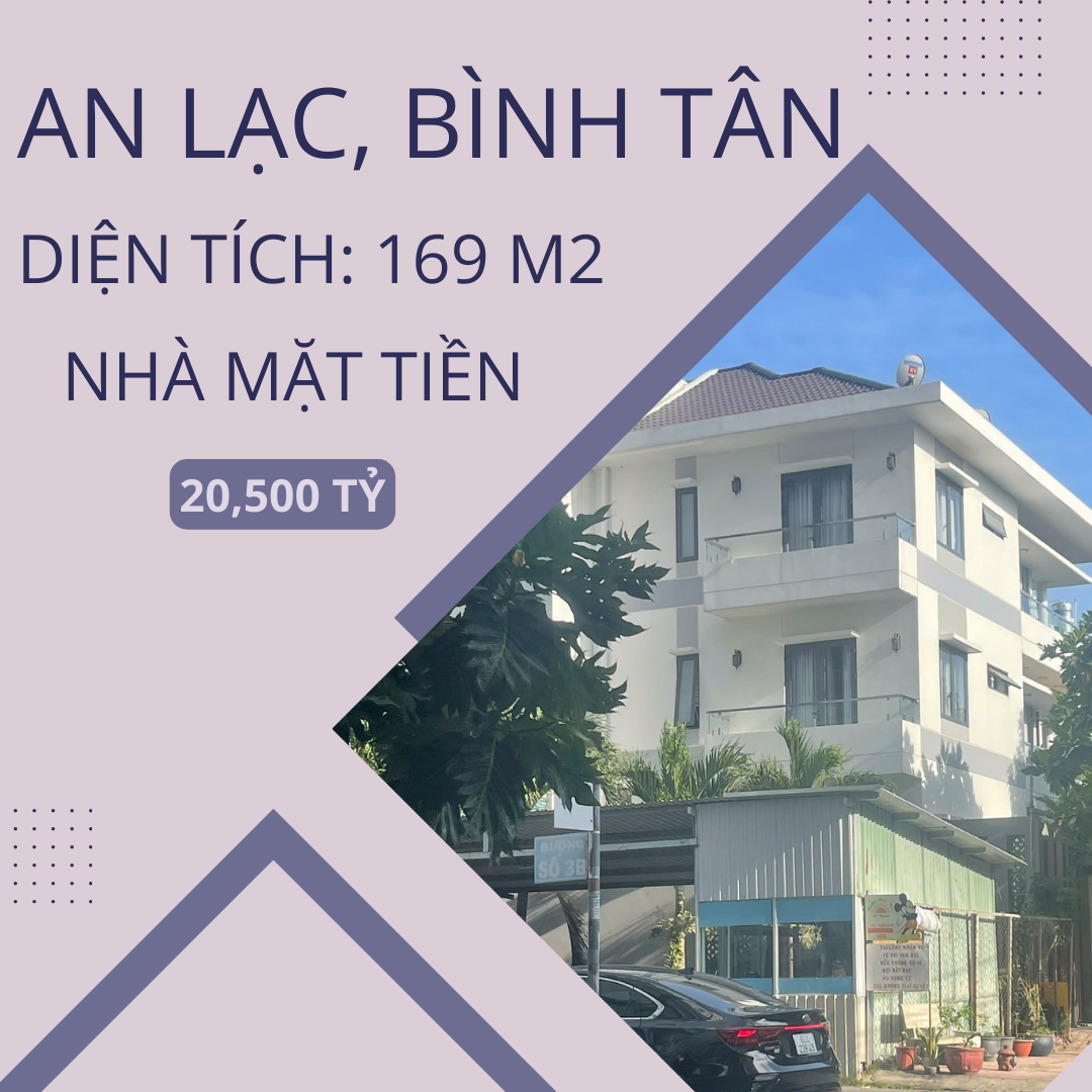 Biệt thự lô góc 3 mặt tiền phường An Lạc, Bình Tân – Cơ hội sở hữu nhà đẹp vip nhất khu vực