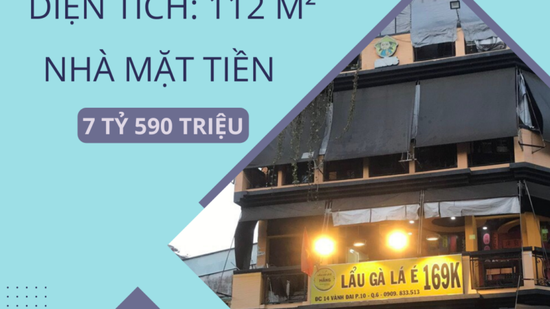 Bán nhà góc mặt tiền 14 Vành Đai, Phường 10, Quận 6 – Đầu tư sinh lời cao, không gian sống lý tưởng