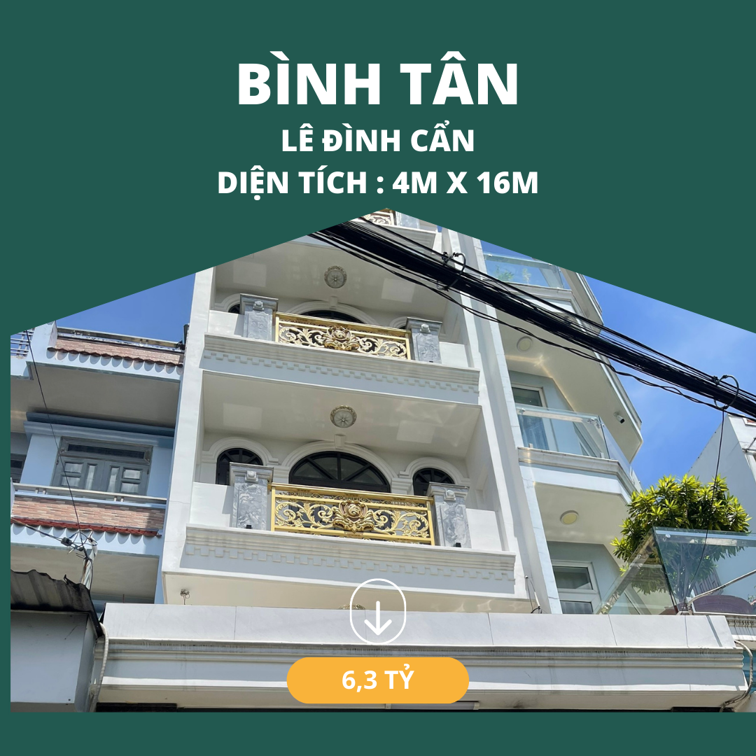 Nhà bán gấp tại hẻm chợ 213 đường Lê Đình Cẩn – Giá chỉ 6,3 tỷ